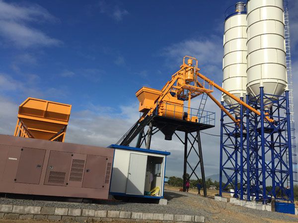75m3/h concrete batching plant commissioning in Manila